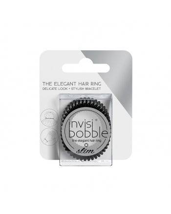Инвизибабл Резинка-браслет для волос True Black, с подвесом, 3 шт (Invisibobble, Slim)