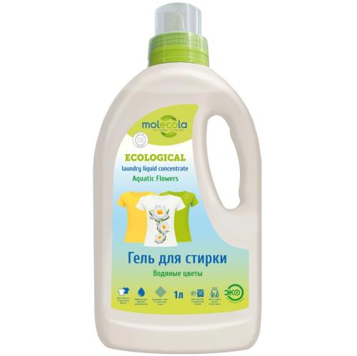 Молекола Экологичный универсальный гель для стирки &quot;Водяные цветы&quot;, 1 л (Molecola, Для стирки)