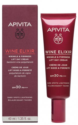 Апивита Крем-лифтинг SPF30, осветляющий пигментные пятна, 40 мл (Apivita, Wine Elixir), фото-2