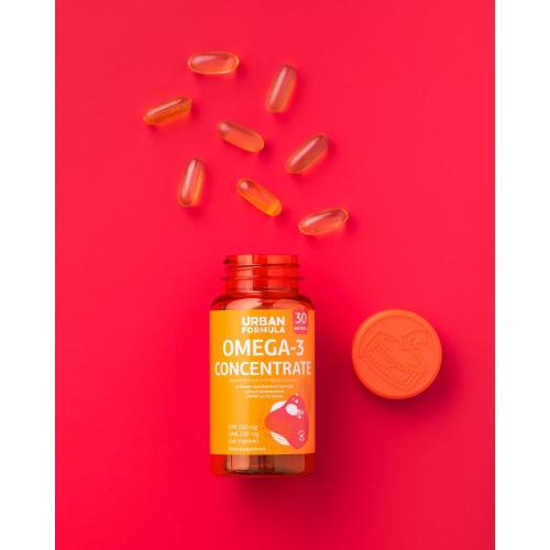 Урбан Формула Биологически активная добавка к пище Omega-3 Concentrate DHA EPA, 30 капсул (Urban Formula, General), фото-8