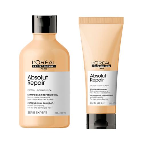 Лореаль Профессионель Набор для поврежденных волос Absolut Repair (Шампунь, 300 мл + Кондиционер, 200 мл) (L'Oreal Professionnel, Уход за волосами, Absolut Repair)