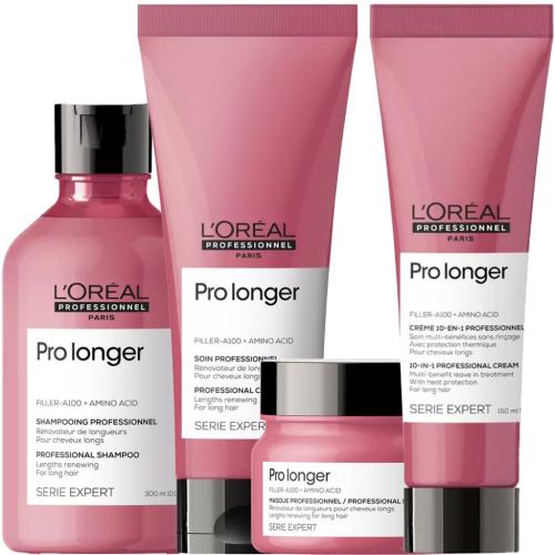 Лореаль Профессионель Программа Pro Longer комплексный уход: шампунь 300 мл + кондиционер 200 мл + маска 250 мл + термозащита 150 мл (L'Oreal Professionnel, Уход за волосами, Pro Longer), фото-3