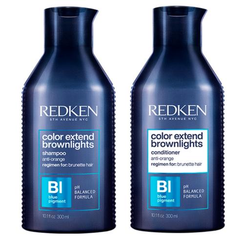 Редкен Набор Color Extend Brownlights для брюнеток (Шампунь, 300 мл + Кондиционер, 300 мл) (Redken, Уход за волосами, Color Extend Brownlights)