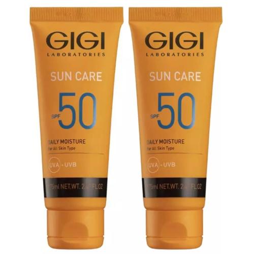 ДжиДжи Крем увлажняющий защитный антивозрастной SPF 50, 75 мл х 2 шт (GiGi, Sun Care)