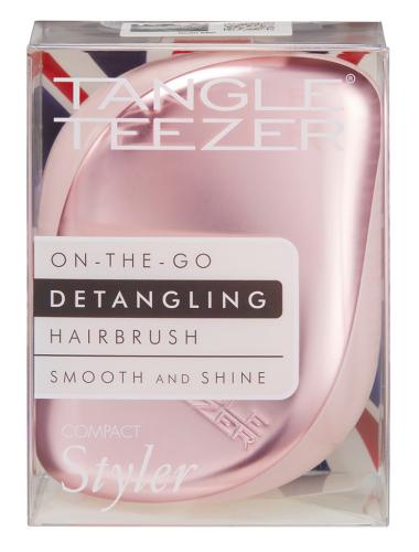 Тангл Тизер Расческа Pink Matte Chrome (Tangle Teezer, Tangle Teezer Compact Styler), фото-6