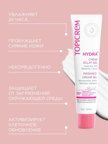 Топикрем Увлажняющий гель-сияние, 40 мл (Topicrem, Hydra+ Чувствительная кожа лица), фото-4