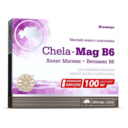 Олимп Лабс Биологически активная добавка Chela-Mag B6 690 мг, 30 капсул (Olimp Labs, Витамины и Минералы)