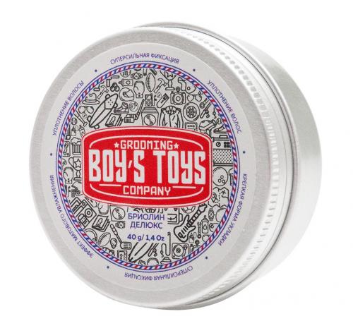 Бойс Тойс Бриолин для укладки волос сверх сильной фиксации со средним уровнем блеска Deluxe Oil Based Clay, 40 г (Boys Toys, Стайлинг), фото-3
