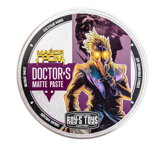 Бойс Тойс Паста для укладки волос сильной фиксации с низким уровнем блеска Doctor’s Matte Pastel, 100 мл (Boys Toys, Стайлинг), фото-3