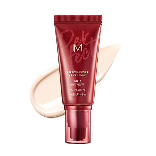 Миша Тональный BB крем M Perfect Cover BB Cream Rx № 17 Bright Beige, 50 мл (Missha, Perfect Cover)