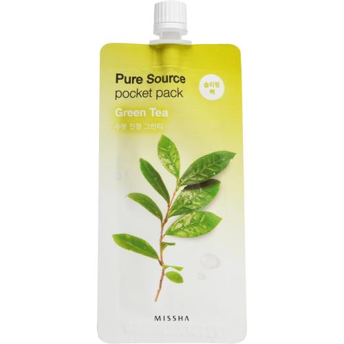 Миша Увлажняющая маска для лица Green Tea, 10 мл (Missha, Маски, Pure Source Pocket Pack)