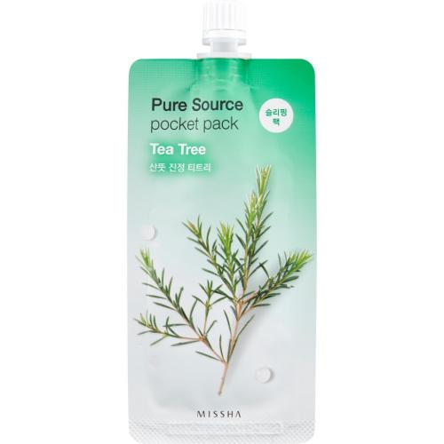 Миша Увлажняющая маска для лица Pure Source Pocket Pack Tea Tree, 10 мл (Missha, Маски, Pure Source Pocket Pack)