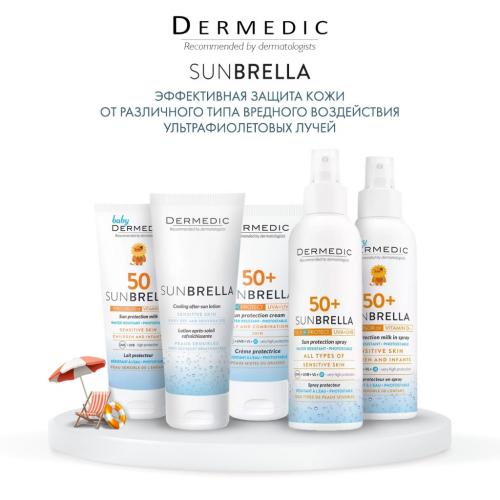 Дермедик Солнцезащитный крем SPF 50+ для жирной и комбинированной кожи, 50 мл (Dermedic, Sunbrella), фото-6