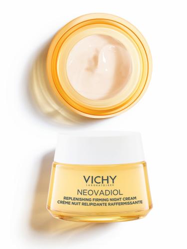 Виши Восстанавливающий питательный ночной крем для кожи в период менопаузы, 50 мл (Vichy, Neovadiol), фото-2