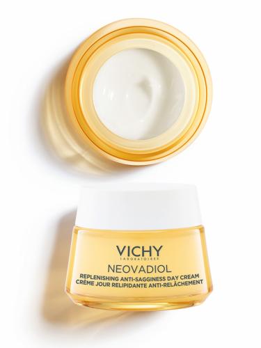 Виши Восстанавливающий и ремоделирующий контуры лица дневной крем для кожи в период менопаузы, 50 мл (Vichy, Neovadiol), фото-2