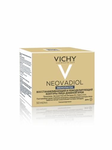 Виши Восстанавливающий и ремоделирующий контуры лица дневной крем для кожи в период менопаузы, 50 мл (Vichy, Neovadiol), фото-4
