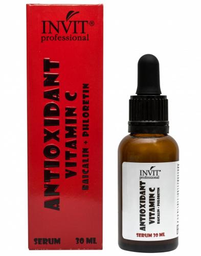 Инвит Сыворотка-антиоксидант с байкалином, флоретином и витамином С для кожи вокруг глаз, 30 мл (Invit, Invitel Aqua)
