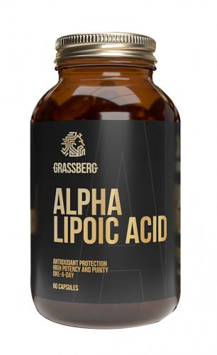 Грасберг Биологически активная добавка к пище Alpha Lipoic Acid, 60 капсул х 60 мг (Grassberg, )