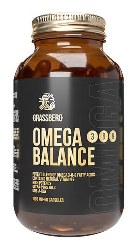 Грасберг Биологически активная добавка к пище Omega 3-6-9 Balance 1000 мг, 60 капсул (Grassberg, )