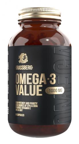 Грасберг Биологически активная добавка к пище Omega 3 Value 30% 1000 мг, 120 капсул (Grassberg, )