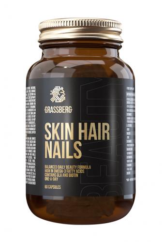 Грасберг Биологически активная добавка к пище Skin Hair Nails, 60 капсул (Grassberg, )