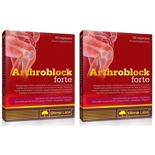 Биологически активная добавка к пище Arthroblock Forte 900 мг, 2 х 60 капсул (Суставы и кости)