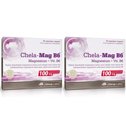 Биологически активная добавка к пище Chela-Mag B6 690 мг, 2 х 30 капсул (Витамины и Минералы)
