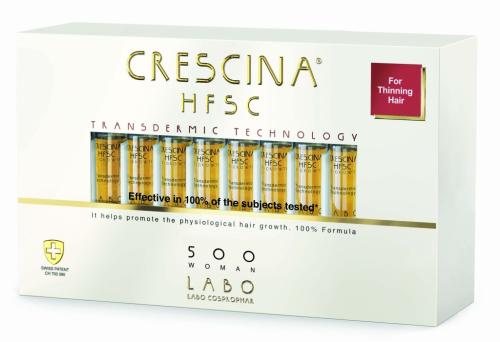 Кресцина 500 Лосьон для возобновления роста волос у женщин Transdermic Re-Growth HFSC, №20 (Crescina, Transdermic)