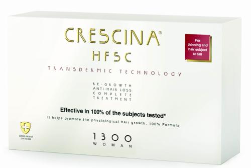 1300 Комплекс Transdermic для женщин: лосьон для возобновления роста волос №10 + лосьон против выпадения волос №10