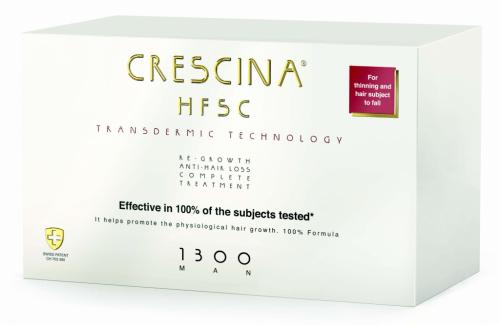 Кресцина Комплекс Transdermic для мужчин: лосьон для возобновления роста волос №20 + лосьон против выпадения волос №20 (Crescina, Transdermic)