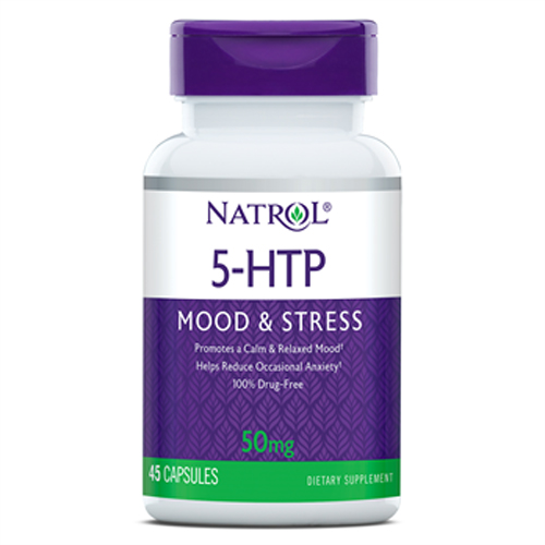 Натрол 5-HTP 50 мг, 45 капсул (Natrol, БАДы)