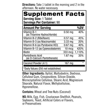 Натрол Комплекс витаминов группы B со вкусом кокоса, быстрорастворимый, 90 таблеток (Natrol, Мультивитамины), фото-7