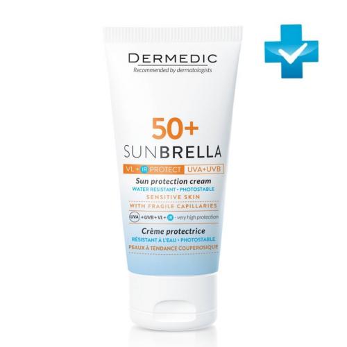 Дермедик Солнцезащитный крем SPF 50+ для чувствительной кожи, 50 мл (Dermedic, Sunbrella)