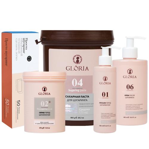Стартовый набор для шугаринга Gloria Classic, 5 средств (Gloria Classic)