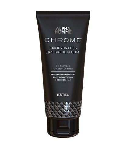 Эстель Шампунь-гель для волос и тела Estel Alpha Homme Chrome, 200 мл (Estel Professional, Alpha homme)