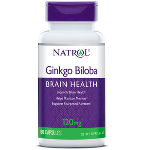 Натрол Гинкго Билоба 120 мг, 60 капсул (Natrol, Растительные продукты)