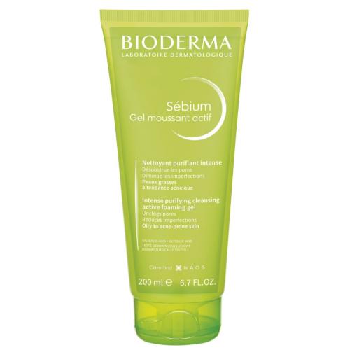 Биодерма Очищающий гель интенсивного действия Gel Actif, 200 мл (Bioderma, Sebium)