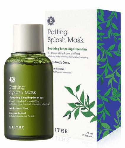 Блайт Сплэш-маска для восстановления «Смягчающий и заживляющий зеленый чай» Soothing and Healing Green Tea Mask, 70 мл (Blithe, Patting Splash), фото-4