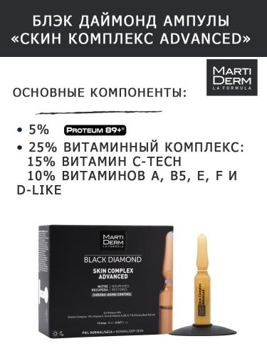 Мартидерм Ампулы Skin Complex Advanced, 10 x 2 мл (Martiderm, Black Diamond), фото-3