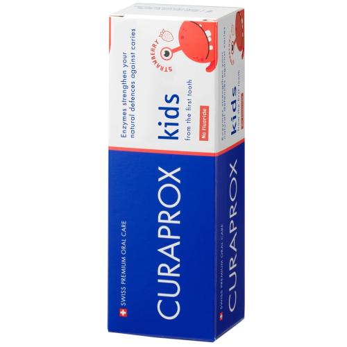 Курапрокс Зубная паста со вкусом клубники Kids Zero 0+, 60 мл (Curaprox, Детская продукция), фото-3