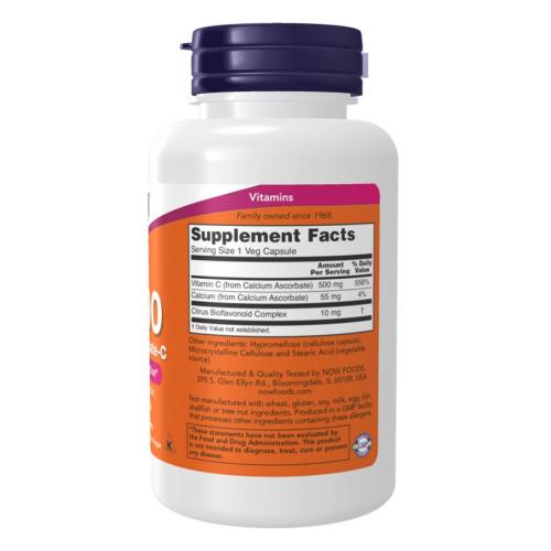 Нау Фудс Витамин С-500 828 мг, 100 капсул (Now Foods, Витамины и минералы), фото-7
