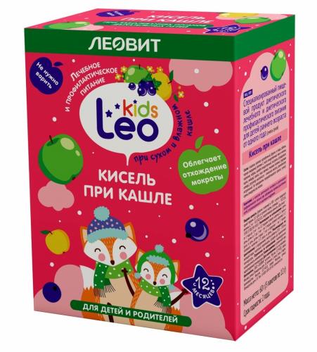 Кисель при кашле для детей, 5 пакетов х 12 г (Леовит, Leo Kids)