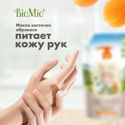 БиоМио Экологичное жидкое мыло с маслом абрикоса (сменный блок), 500 мл Refill (BioMio, Мыло), фото-5