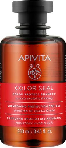Апивита Шампунь для окрашенных волос с протеинами киноа и медом, 250 мл (Apivita, Hair)