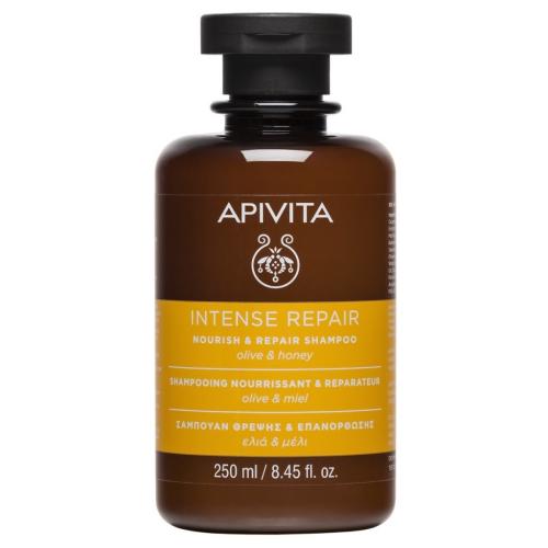 Апивита Питательный и восстанавливающий шампунь с оливой и медом, 250 мл (Apivita, Hair)
