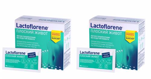 Лактофлорен Набор-сдвойка &quot;Плоский живот&quot;, 2 х 20 пакетиков (Lactoflorene, )