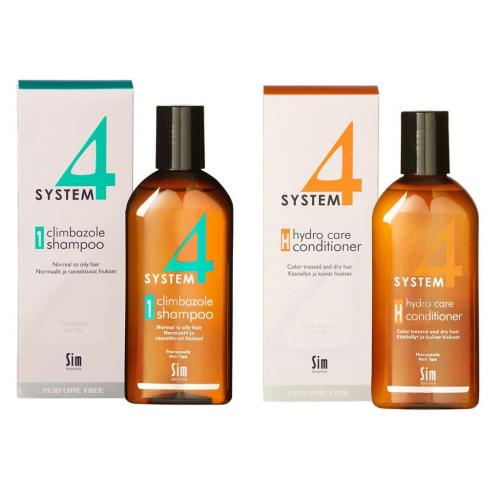 Сим Сенситив Набор для жирной кожи головы (шампунь №1 + бальзам H) (Sim Sensitive, System 4)