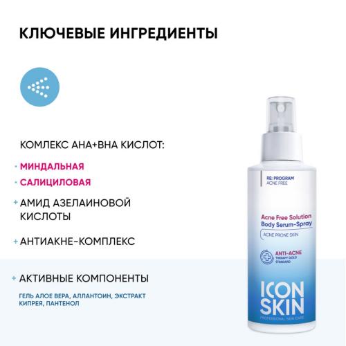 Айкон Скин Сыворотка-спрей Acne Free Solution, 100 мл (Icon Skin, Re:Program), фото-4