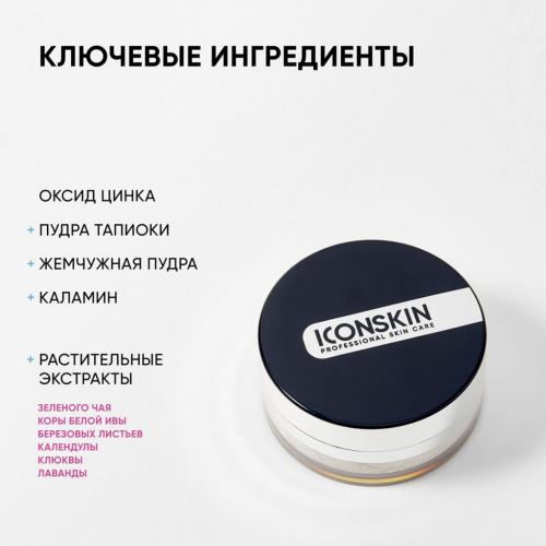 Айкон Скин Минерально-растительная себостатическая пудра Sebum Lock, 10 г (Icon Skin, Re:Program), фото-4