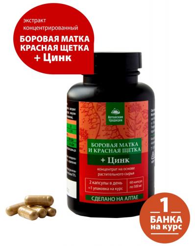 Концентрат для женщин &quot;Боровая матка и красная щетка&quot; с цинком, 60 капсул (Восстанавливающие концентраты)